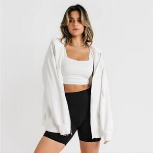 Parallel Apparel Hero Hoodie Oversized White